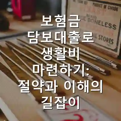 보험금 담보대출로 생활비 마련하기: 절약과 이해의 길잡이