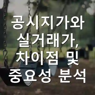 공시지가와 실거래가, 차이점 및 중요성 분석