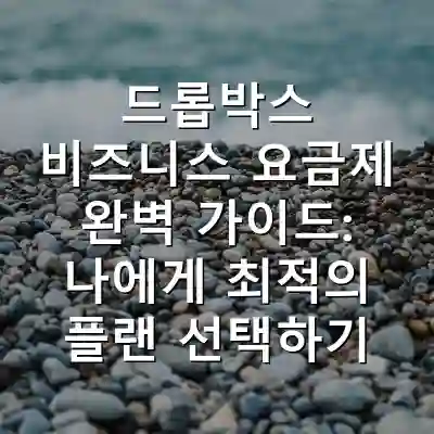 드롭박스 비즈니스 요금제 완벽 가이드: 나에게 최적의 플랜 선택하기