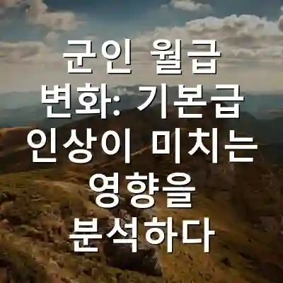 군인 월급 변화: 기본급 인상이 미치는 영향을 분석하다